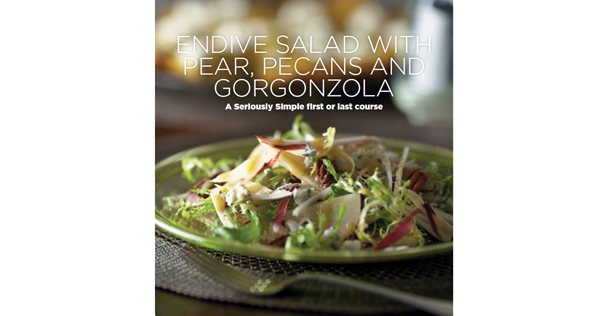 Endive Salad with Pear, Pecans and Gorgonzola
