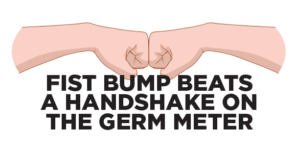 Fist Bump Beats a Handshake on the Germ Meter