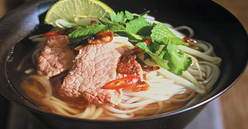 Vietnamese beef and noodle soup is a one-dish meal
