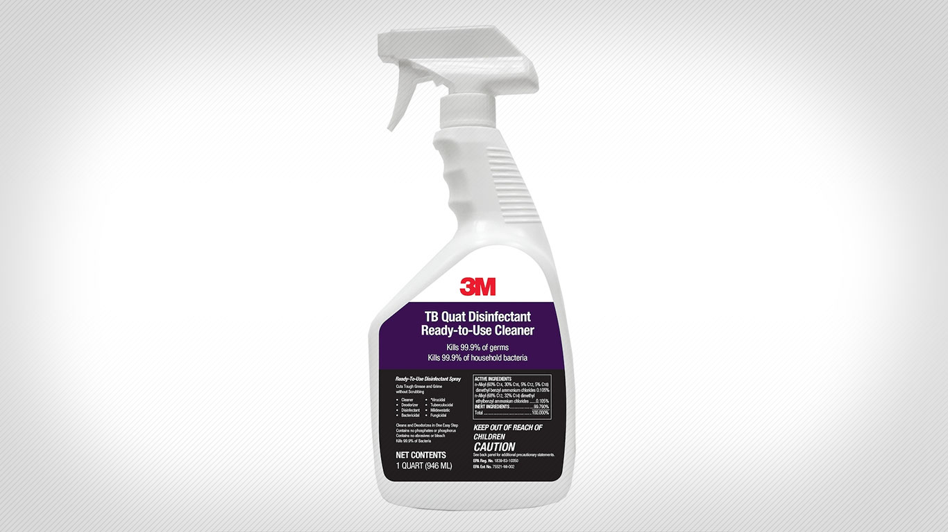 New TB Quat Disinfectant Ready-to-Use Cleaner Approved For Use Against SARS-CoV-2